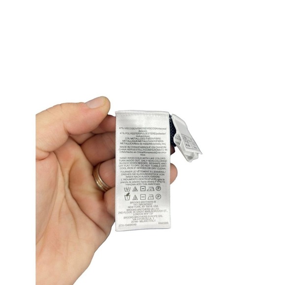 Brooks Brothers Sweater Women M Navy Blue Sparkle Viscose Long Sleeve Cardigan - Picture 4 of 7